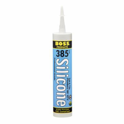 Boss 38501 White Plumbers Silicone Sealant, 10.1 oz