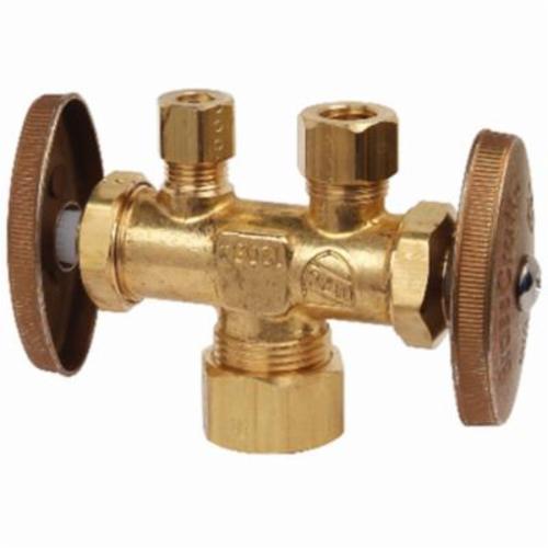 Brasscraft&reg; Cr1900Dvsx R Straight Stop, 1/2 x 3/8 x 1/4 in