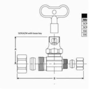 Brasscraft&reg; Scr14X C Lf Straight Stop, Key, 1/2 x 3/8 in