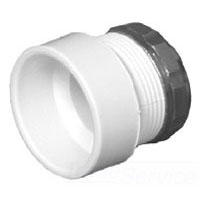 1-1/2 x 1-1/4 in Pvc Female Trap Adapter, Chrome Nut