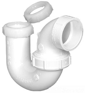 1-1/2" PVC P-TRAP SXH W/NUT