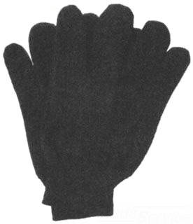 BROWN JERSEY GLOVES/ J124-UNTAG