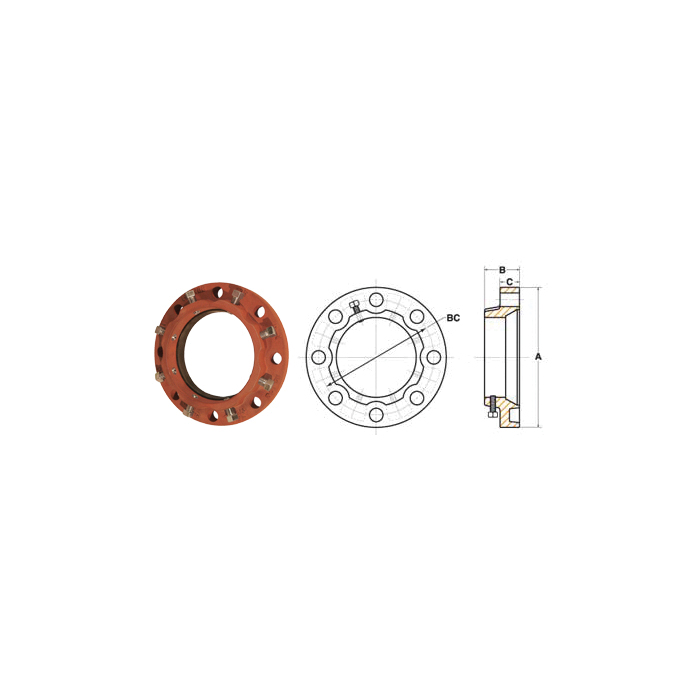 Ford Ufa400-C-8 Adapter Flange, 8 in