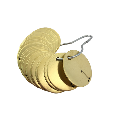 KOLBI TAG 1-1/2 BRASS 1-25 NUMBERS