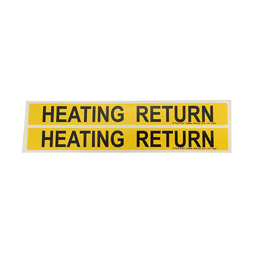 HEATING RETURN BLACK ON YELLOW STYL