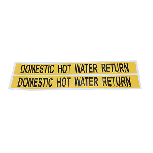 DOMESTIC HOT WATER RETURN BLACK ON