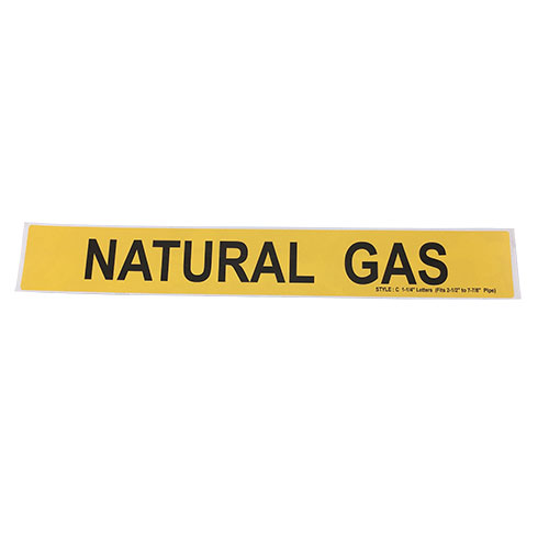 NATURAL GAS BLACK ON YELLOW STYLE C