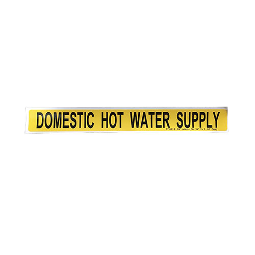DOMESTIC HOT WATER SUPPLY BLACK ON