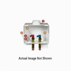 IPS&reg; 82057 Dual Drain Washing Machine Outlet Box With Valve, 1/2 in Pex