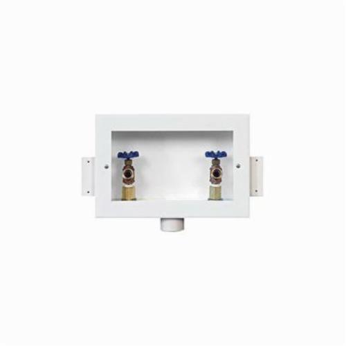 IPS&reg; 82135 Center Drain Washing Machine Outlet Box, 1/2 in Sweat, 2 in Pvc Drain