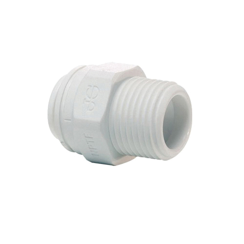 John Guest&reg; Pp010821W Male Connector, 1/4 x 1/8 in
