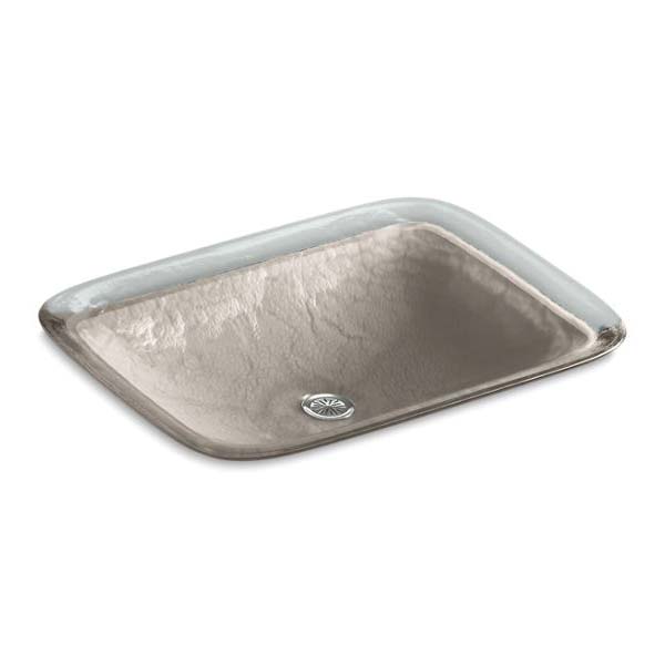 Kohler® 2773-G3-B11 Inia® Wading Pool® Bathroom Vessel Sink, Rectangular Shape, 20-5/8 in W x 14-15/16 in D x 4-11/16 in H, Above-Counter/Wall Mount, Glass, Opaque Doe