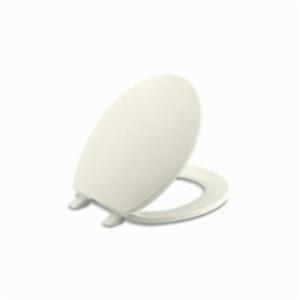 Kohler® 4775-96 Brevia™ Toilet Seat, Round Bowl, Closed Front, Plastic, Biscuit, Quick Release Hinge