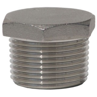 1 in Stainless Steel 304L Hex Plug Gs