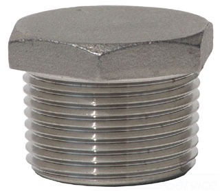 1 in Stainless Steel 316L Hex Plug Gs