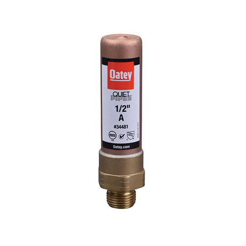 Oatey&reg; Quiet Pipes&reg; 34481 Size A Straight Hammer Arrester, 1/2 in Nominal, MNPT End Style, 0 to 400 psi Pressure, Import