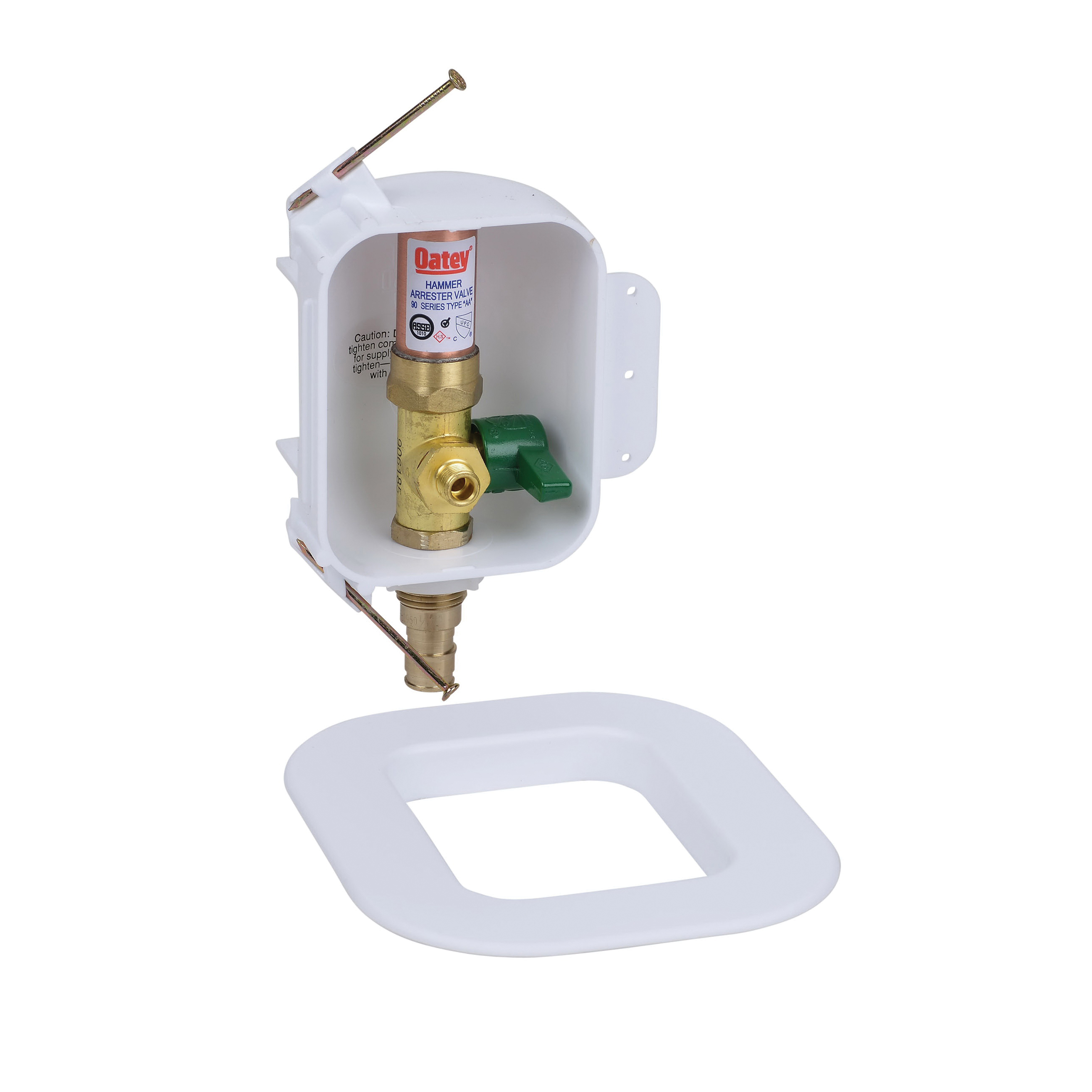 Oatey&reg; I2K 39128 Ice Maker Outlet Box With Hammer Arrestor, Pex