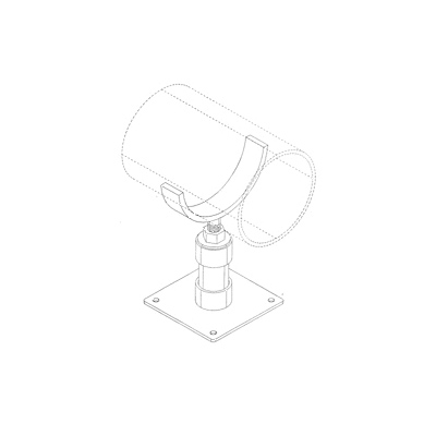 Standon S9208 Adjustable Saddle Pipe Support, 8 in