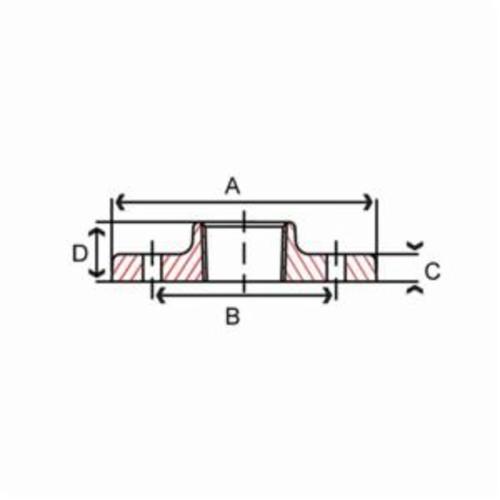5 in 125Lb Threaded Black Floor Flange