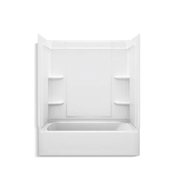 Sterling® 71370116-0 Bath/Shower, Ensemble® Medley®, 60-1/4 in L x 31-1/4 in W x 74-1/4 in H, Solid Vikrell®, White