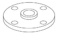 1-1/2 x 9 in Galvanized Cast Iron Reducing Flange