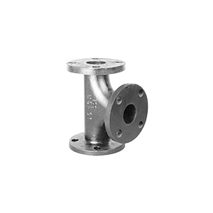 4 x 2-1/2 in Black Cast Iron Flanged Tee