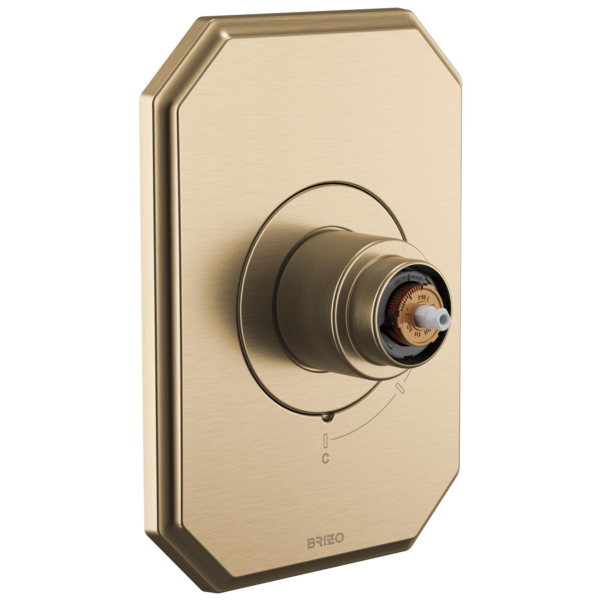 Brizo® T60P065-GLLHP T60P065 Valve Pressure Balanced Trim, Luxe Gold