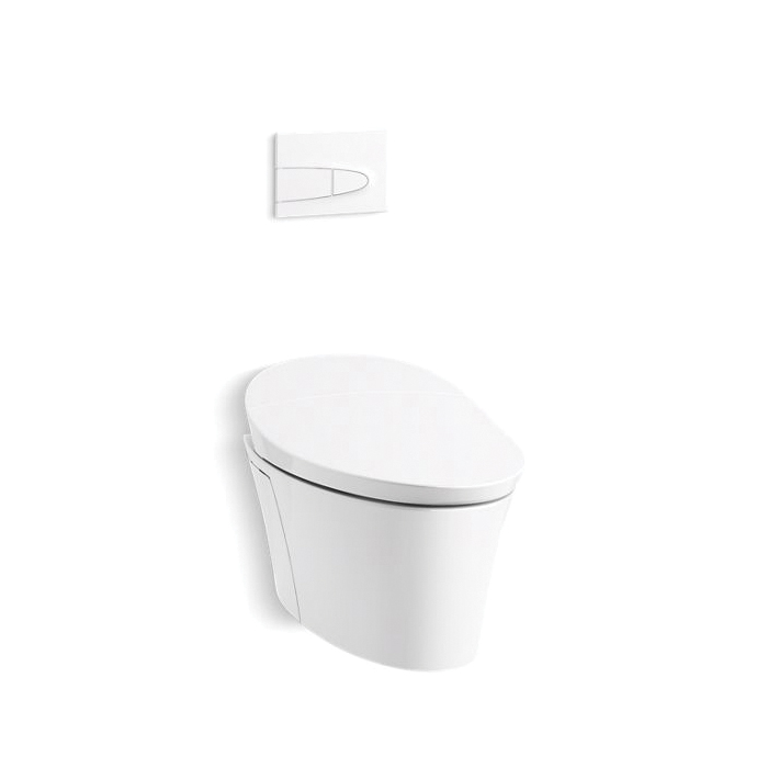 Kohler® 5402-0 1-Piece Intelligent Toilet With Integrated Cleansing Functionality, Veil®, Elongated Bowl, 0.8/1.6 gpf, White
