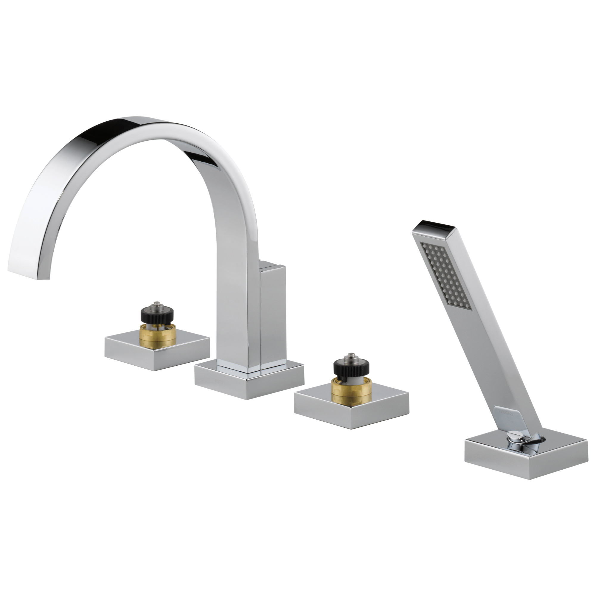 Brizo® T67480-PCLHP Roman Tub Trim, Siderna®, 18 gpm Flow Rate, 10 to 16 in Center, Polished Chrome, 2 Handles, Function: Traditional, Import