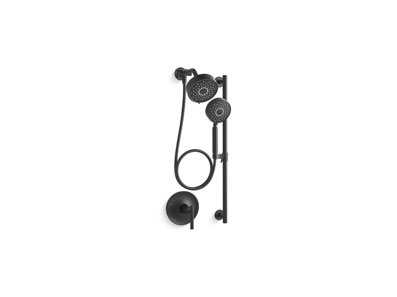 Kohler® 22181-BL 22181 Purist® Essential Hand Shower, 2.5 gpm Flow Rate, 1/2-14 NPT Inlet, 60 in L Hose