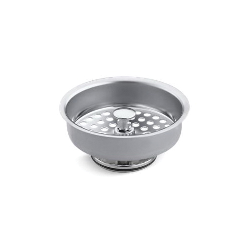 Kohler® 8803-CP Duostrainer® Manual Sink Basket Strainer, For Use With Sinks With Standard 3-1/2 or 4 in Outlet, Solid Brass/Stainless Steel, Polished Chrome