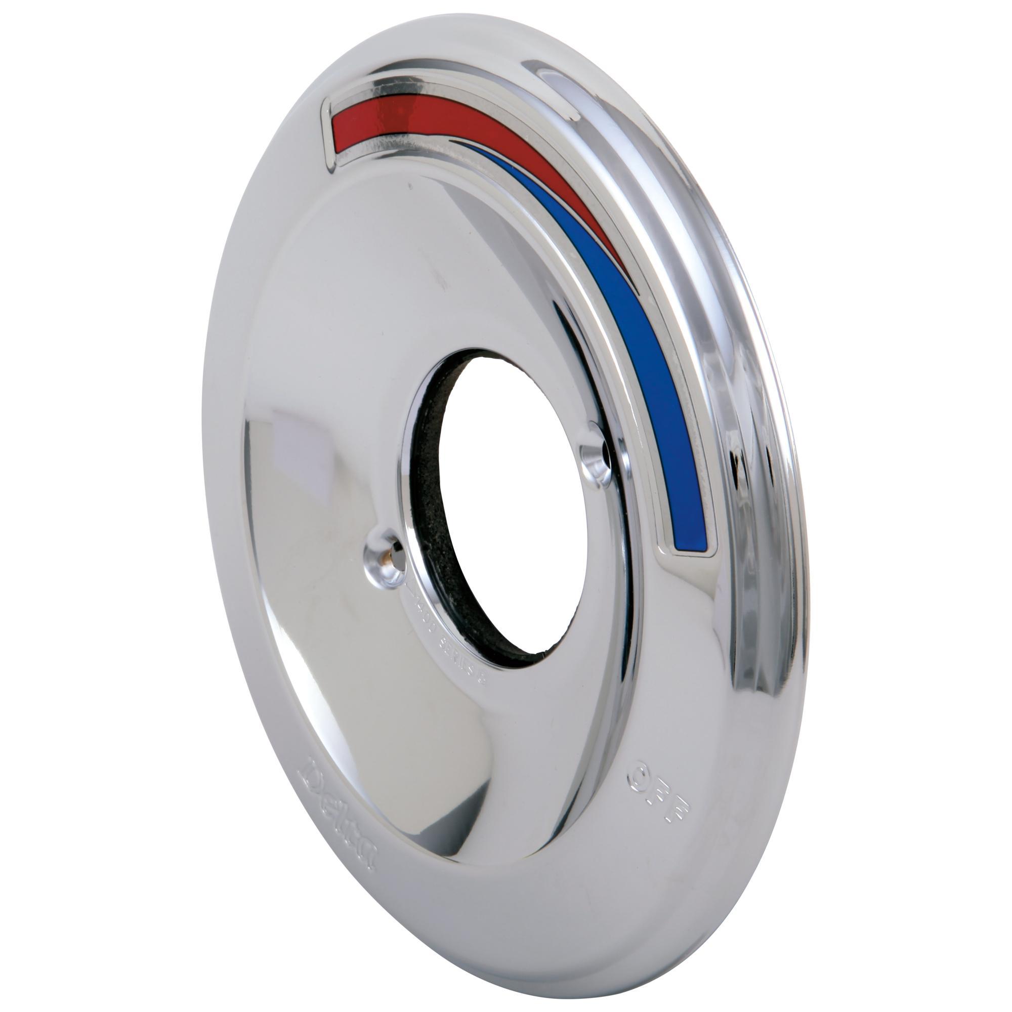 DELTA® RP21630 Escutcheon, For Use With 1-Handle Pressure Balance Tub and Shower, 7-1/2 in L x 8 in H x 3-1/2 in W, Polished Chrome, Import, Commercial