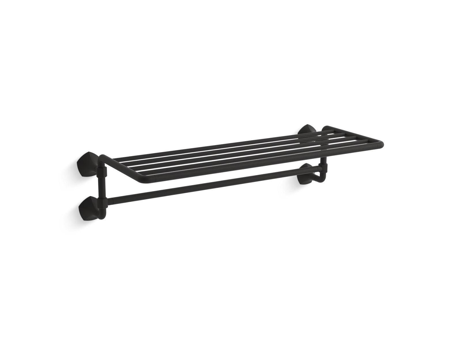 Kohler® 27085-BL 27085 Occasion® Hotelier Towel Holder, 26-5/16 in L 11-13/16 in W 6-7/8 in H