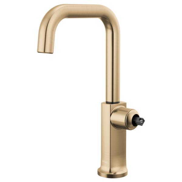Brizo® 61007LF-GLLHP-L Standard Bar Faucet with Square Spout, Kintsu®, Luxe Gold, 1 Handle, 1.8 gpm