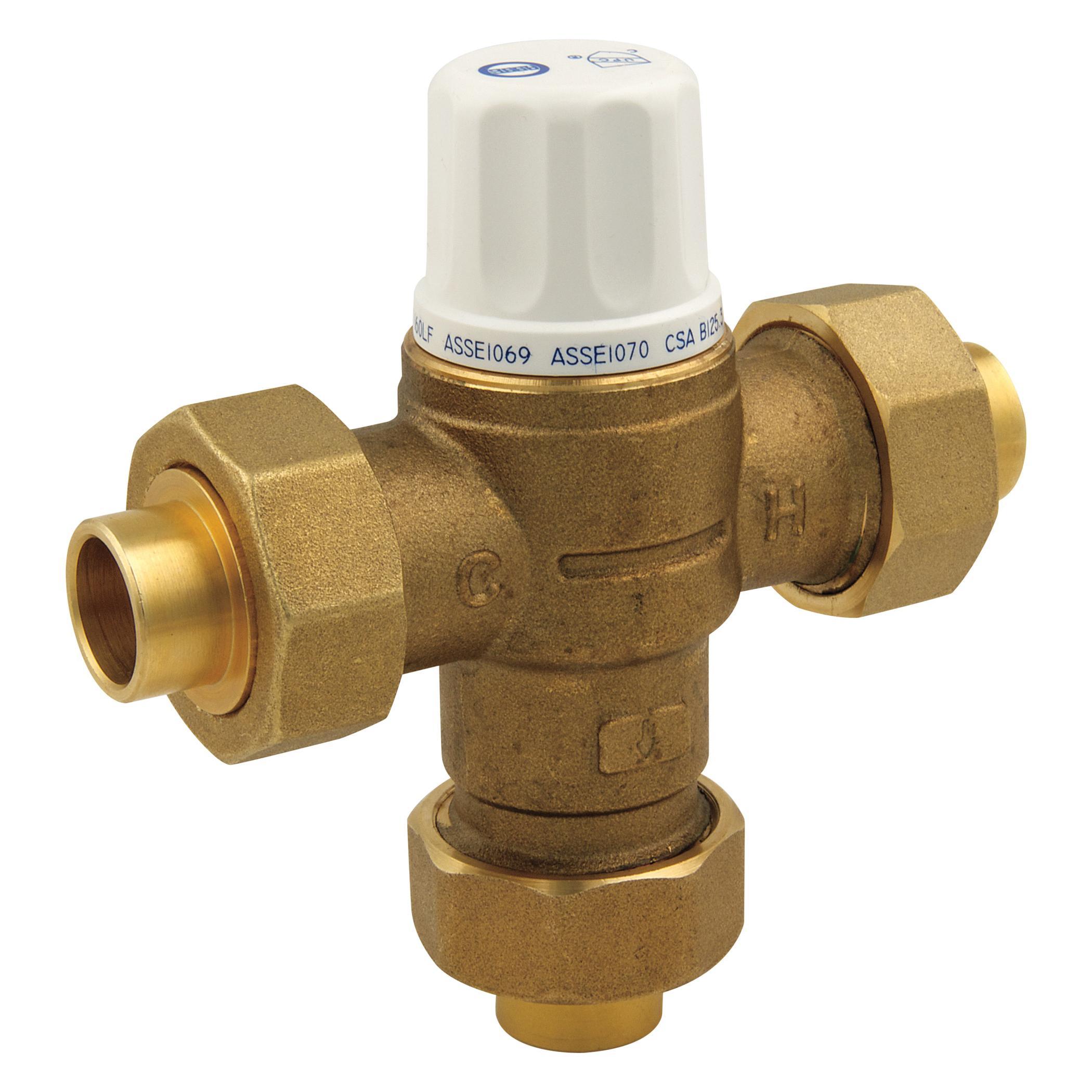 DELTA® R2570-MIXLF Thermostatic Mixing Valve, 1/2 in C Inlet x 1/2 in C Outlet, Import