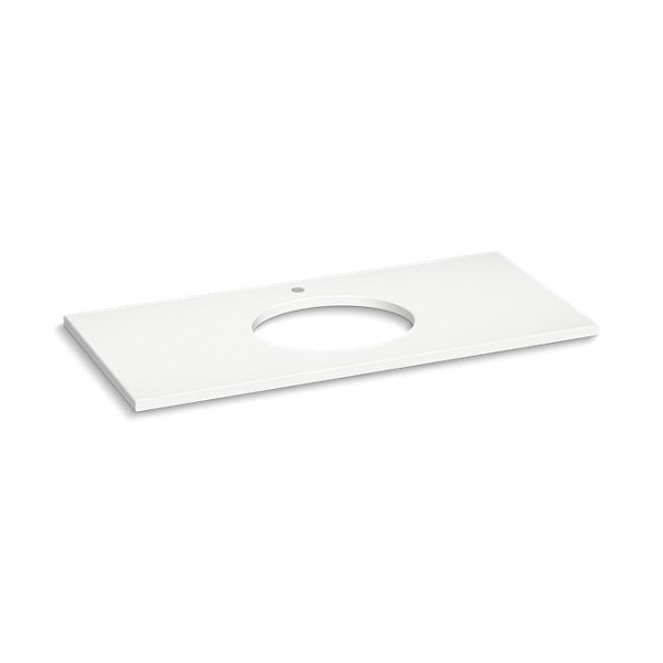Kohler® 28254-MMW Silestone® Vanity Top With Cutout, 1-3/16 in OAH x 49-1/8 in OAW x 22-7/16 in OAD, Quartz Top, Miami White Top
