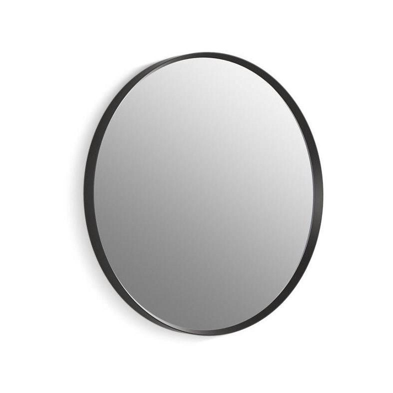 Kohler® 31367-BLL 31367 Essential Wall Mount Bathroom Mirror, Round Shape, 1.37 in L 22 in W, Matte Black