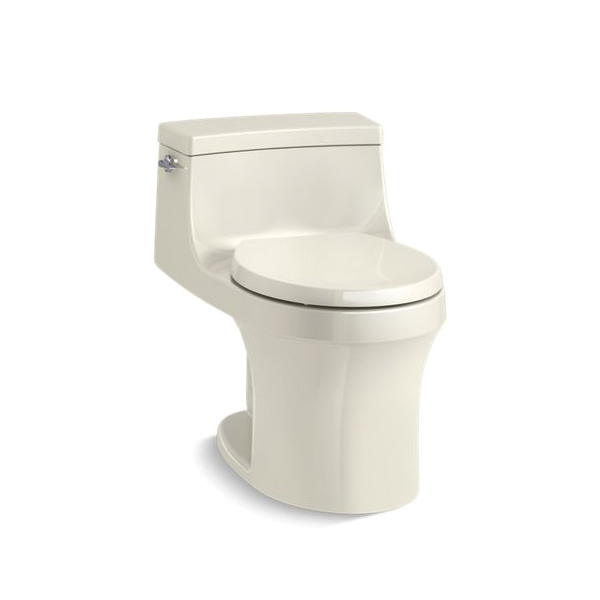 Kohler® 4007-96 1-Piece Toilet, San Souci®, Round Bowl, 15-1/4 in H Rim, 12 in Rough-In, 1.28 gpf, Biscuit