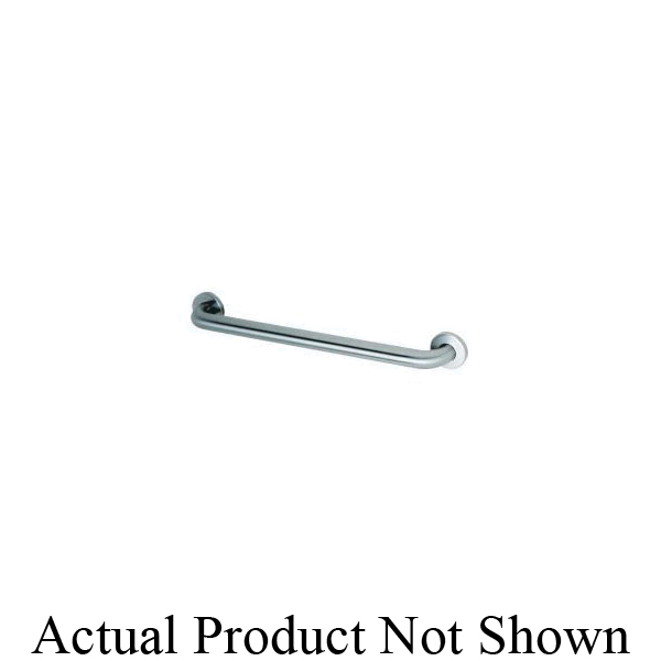 Bobrick 6806x12 Straight Grab Bar With Snap Flange, 12 in L, 304 Stainless Steel, Satin, Domestic