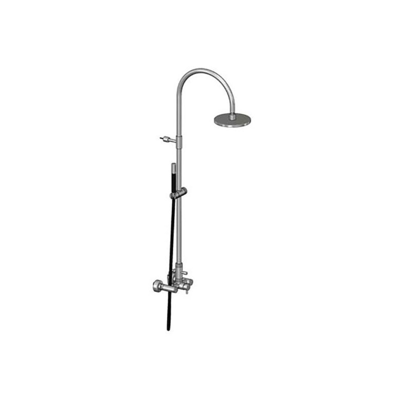 Outdoor Shower Company FTA-W93-HCHS-S Waterline Wall Mount Hot and Cold Shower Unit