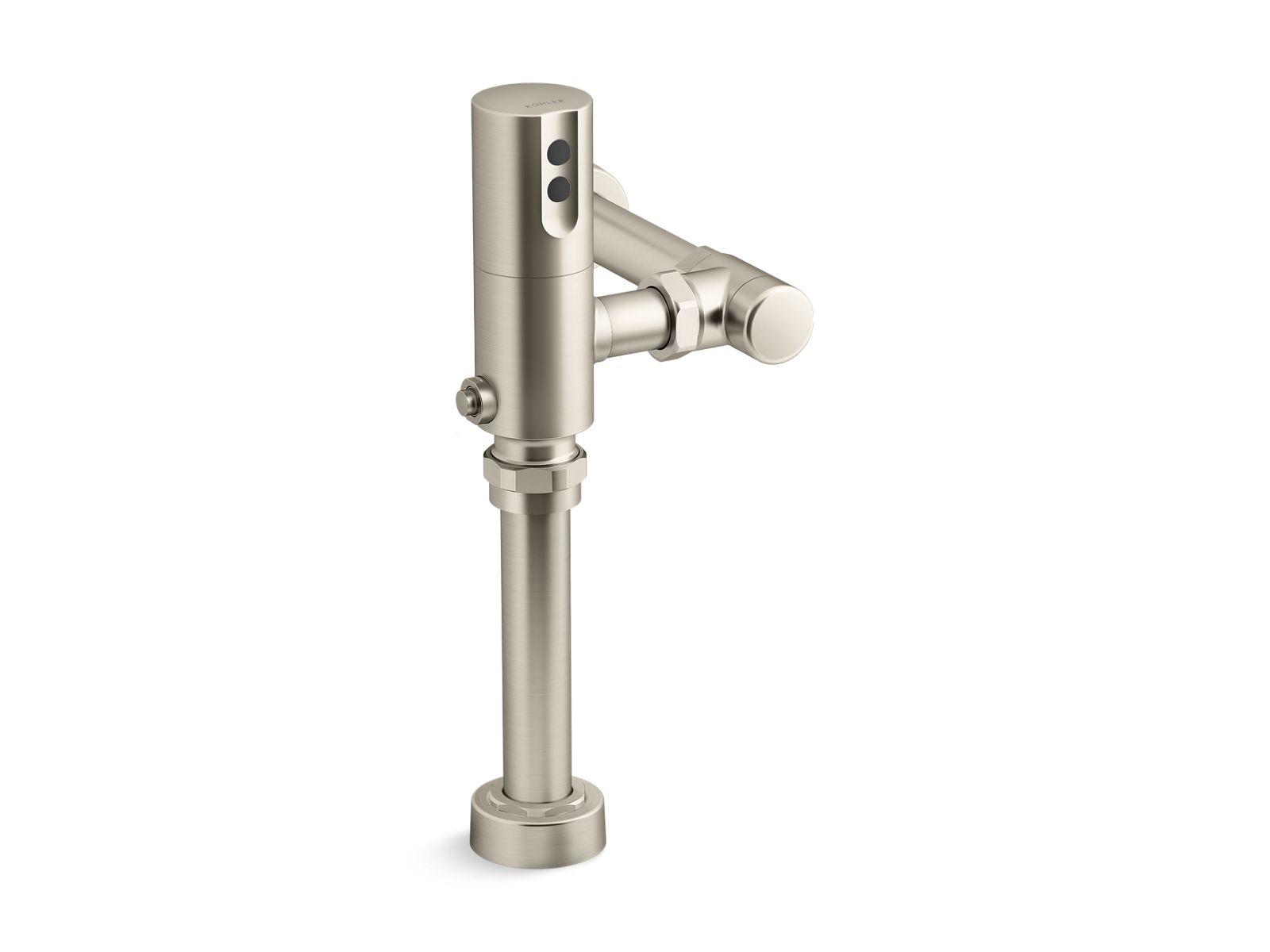 Kohler® 10TD00K10-BN Touchless Toilet Flushometer, Tripoint®, 1.5 V AA Lithium Battery, 1 gpf Flush Rate, 1 in Inlet, 1-1/2 in Spud, 35 psi Pressure, Vibrant Brushed Nickel