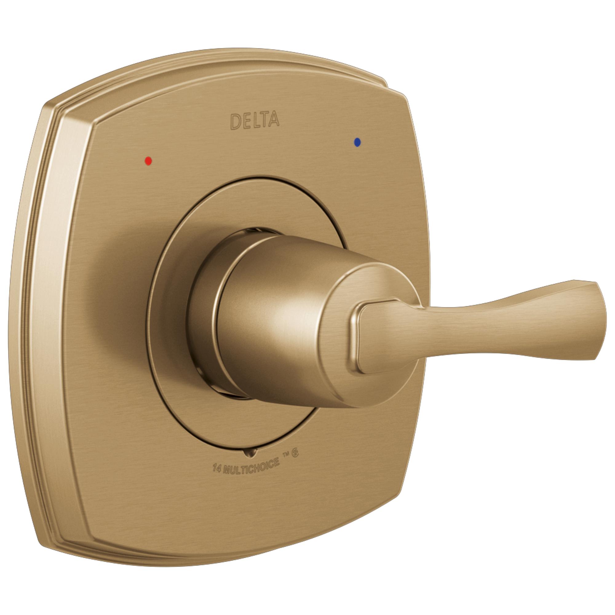 DELTA® T14076-CZ-PR 14 Series Stryke® Single Handle Lever Valve, Zinc Body, Champagne Bronze