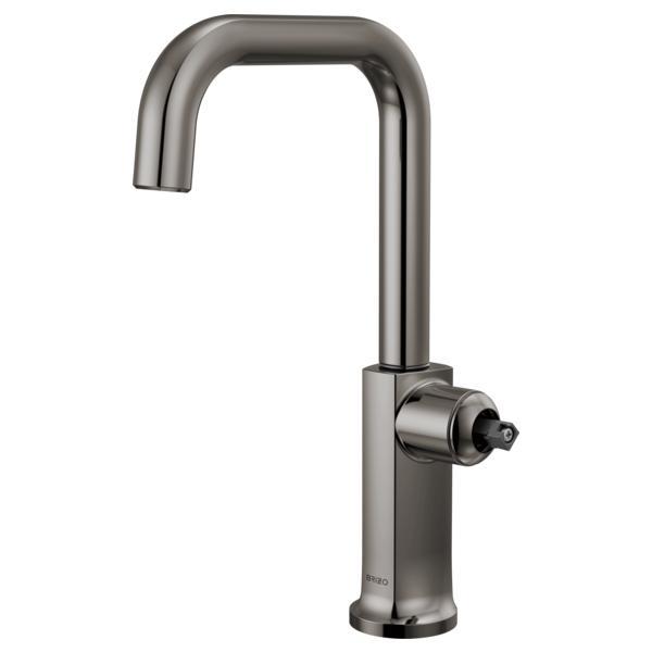 Brizo® 61007LF-BNXLHP-L Standard Bar Faucet with Square Spout, Kintsu®, Black Onyx, 1 Handle, 1.8 gpm
