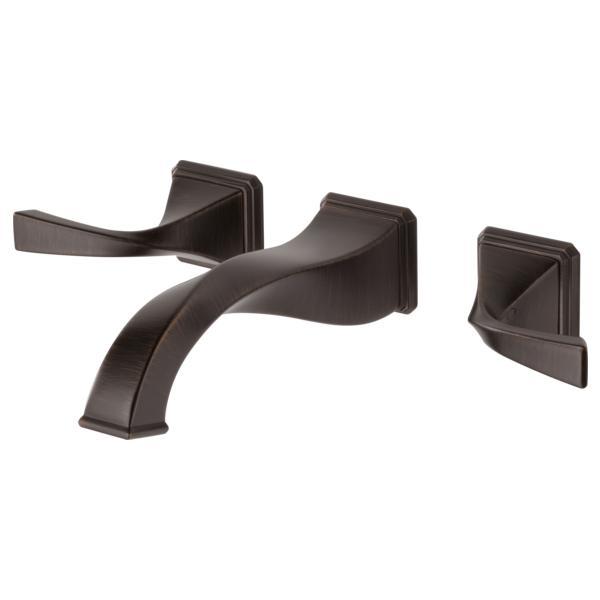 Brizo® 65830LF-RB Virage® Lavatory Faucet With Overflow, Commercial, 1.5 gpm Flow Rate, 8 in Center, Venetian Bronze, 2 Handles, Grid Strainer Drain, Function: Traditional