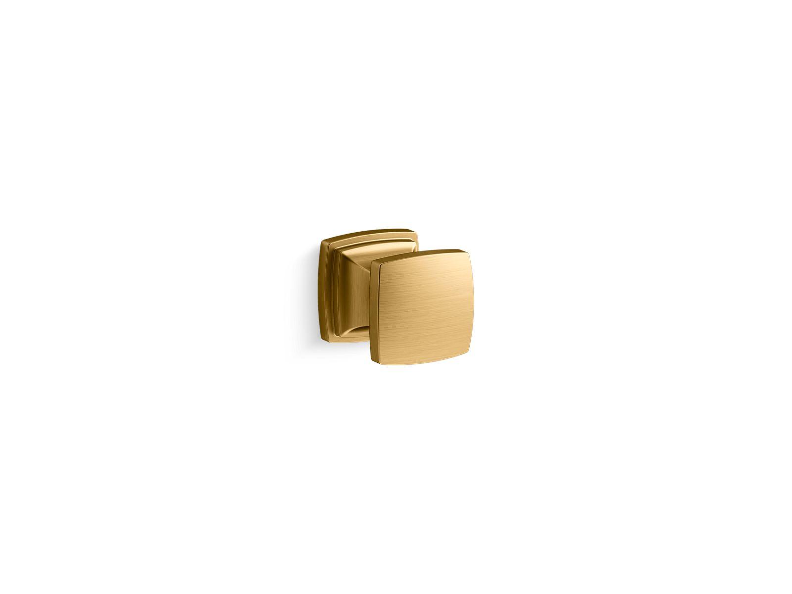 Kohler® 24433-2MB 24433 Riff® Square Knob, For Use With Cabinet, Zinc, Vibrant Brushed Moderne Brass