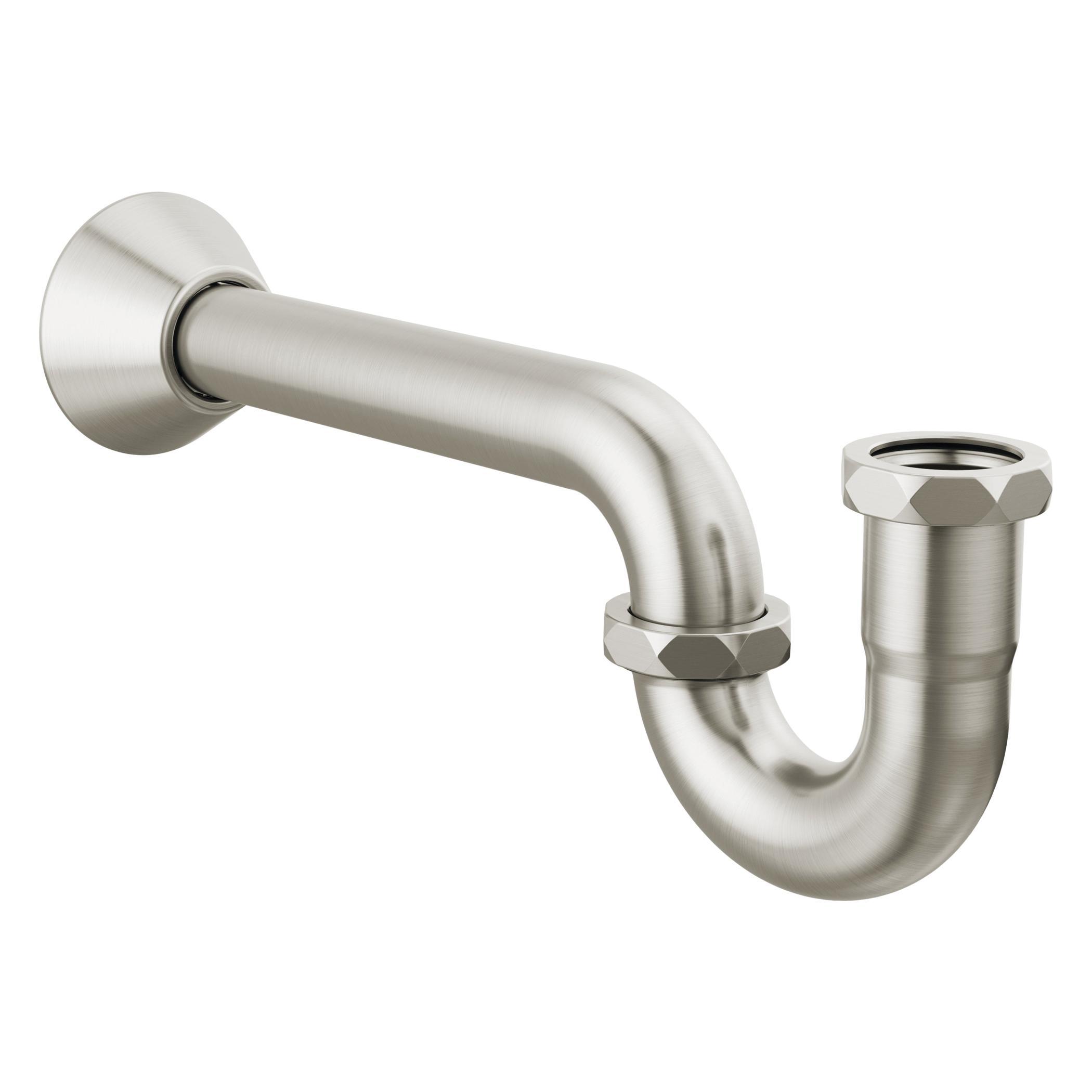 DELTA® DT031141-SS P-Trap, 1-5/16 in Inlet x 1-1/4 in Outlet, Brass, Import