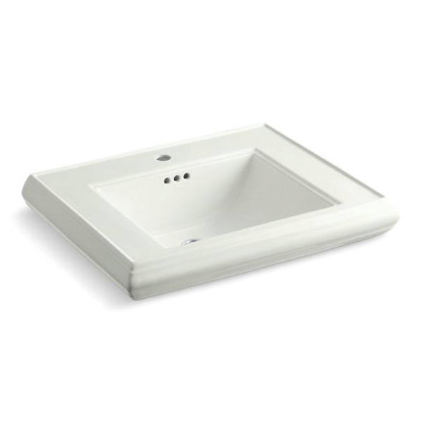 Kohler® 2259-1-NY Memoirs® Bathroom Sink Basin With Overflow Drain, Rectangular Shape, 27 in W x 22 in D x 35 in H, Wall Mount, Fireclay, Dune