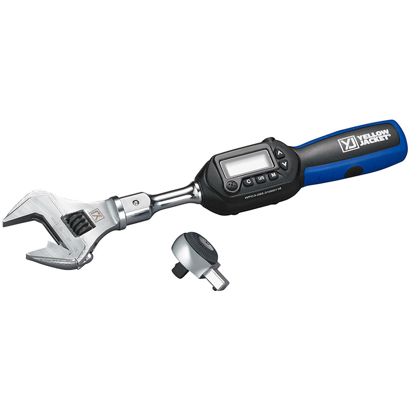 Yellow Jacket&reg; 60624 Deluxe Digital Adjustable Torque Wrench, Interchangeable Head