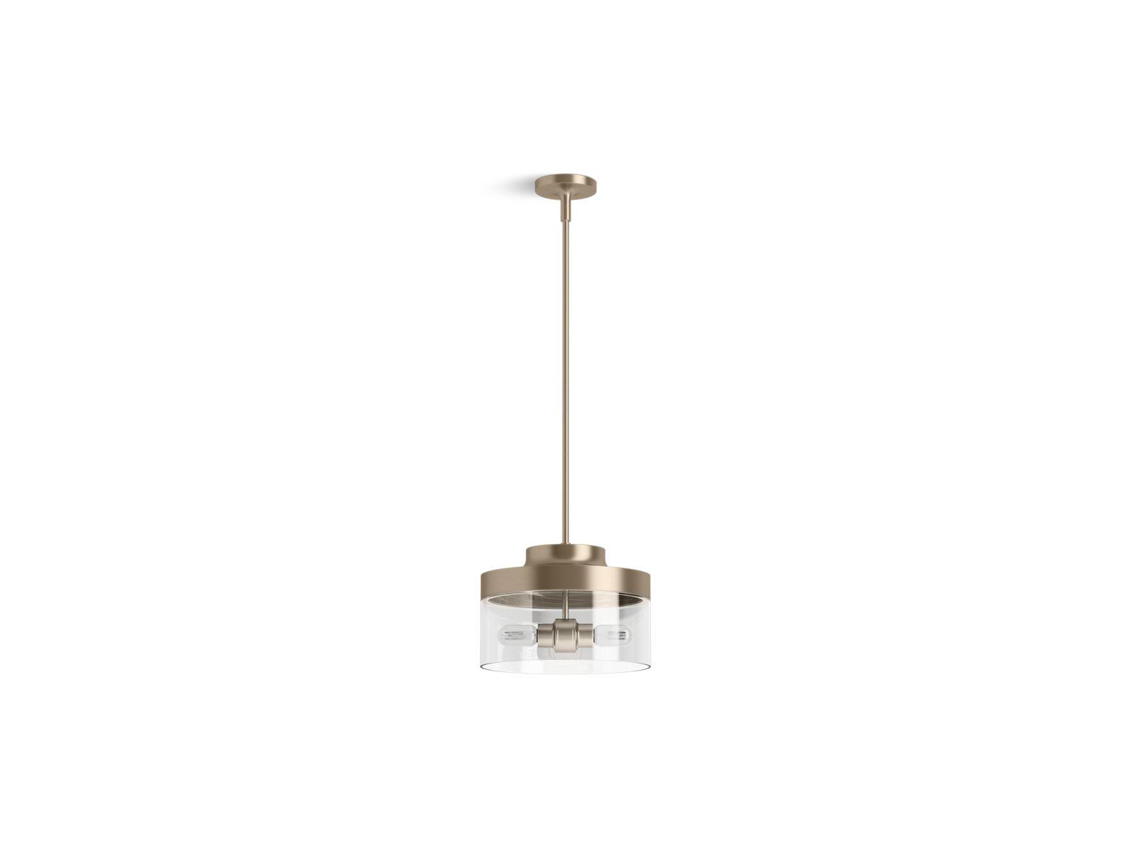 Kohler® 27265-PE02-BVL 27265-PE02 Two-Light Pendant, (2), Brushed Bronze Housing
