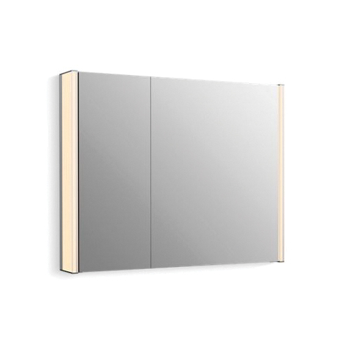 Kohler® 81146-SLE-DA1 Maxstow™ Lighted Medicine Cabinet, 32 in OAW x 24 in OAH, Aluminum, Dark Anodized Aluminum